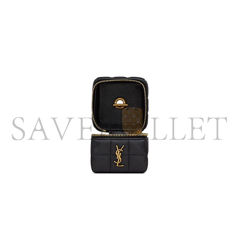 YSL CASSANDRE MATELASSÉ CARRÉ MINI CUBE ON CHAIN IN LAMBSKIN 773592AABVP1000 (8*6.5*6.5cm)